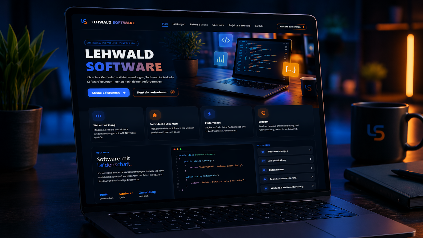 Lehwald Software Website Vorschau